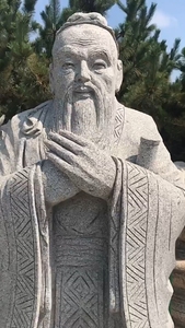 Estatua de Confucio de Tamaño Real Hecha a Mano en Granito Natural, Escultura de Confucio de la Antigua China - Product Image 3