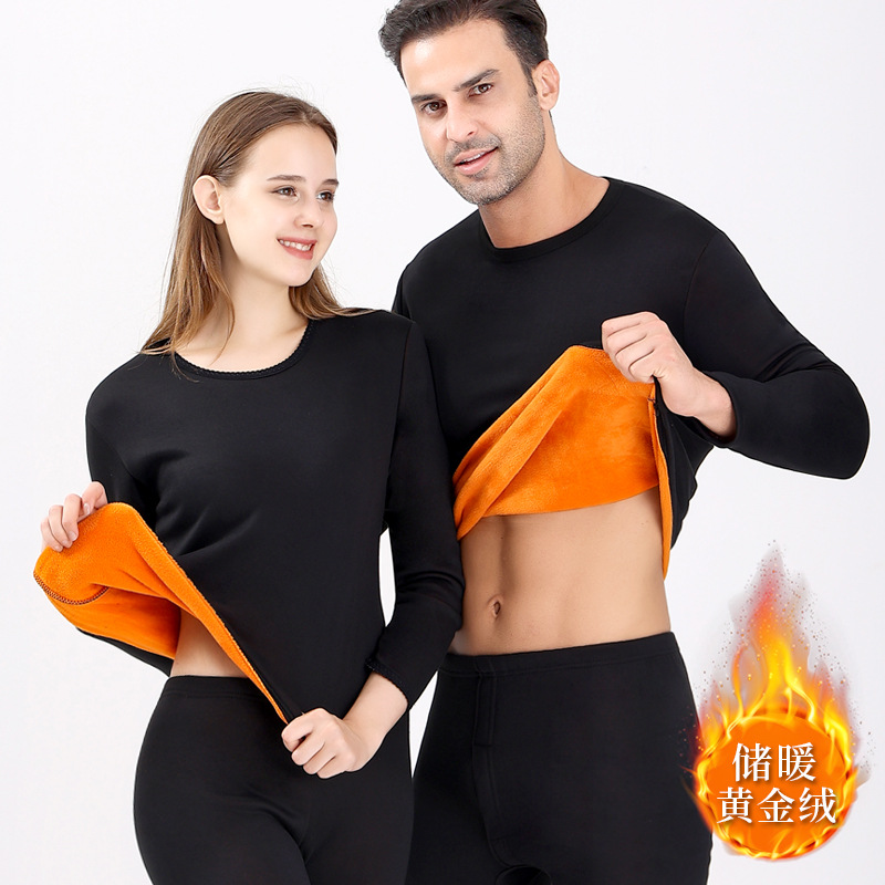 Ensemble de sous-vêtements thermiques pour homme et femme, couleur unie, prix d'usine