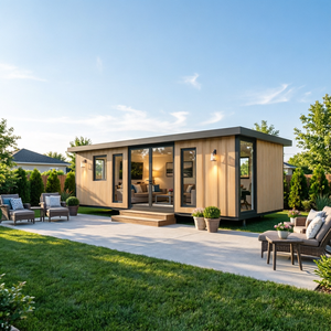 Maisonnette préfabriquée à vendre : Cabane <span class=keywords><strong>de</strong></span> jardin économique, solution abordable pour salle <span class=keywords><strong>de</strong></span> réception ou espace professionnel extérieur - Product Image 1