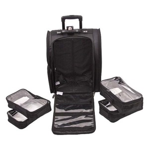 Trousse de Maquillage Professionnelle à Roulettes Grande Capacité pour Artistes Maquilleurs – Organisateur de Pinceaux et Cosmétiques – Sac de Rangement de Voyage à Roulettes – Meilleures Ventes - Product Image 3