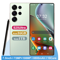 S25 Ultra Navigator GPS 5G Móvil, Pantalla AMOLED de 7.3 Pulgadas y 120Hz, 108MP, 8000mAh, 16GB, 1TB, WiFi, IMEI Certificado, MTK Dimensity, Nuevo de Fábrica