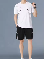 Ensemble décontracté homme été : chemise et short tendance à manches courtes