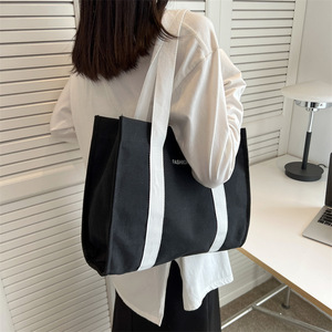Bolso de compras personalizado de lona de algodón con logotipo impreso, mini bolso de lona ecológico reutilizable para la playa - Product Image 4