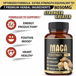 Raíz de Ginseng de Maca orgánica, suplemento deportivo de Etiqueta Privada, polvo de Ashwagandha, potenciador de energía, cápsulas de extracto de raíz de Maca - Product Image 3