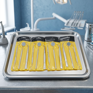 Ensemble d'instruments chirurgicaux dentaires en acier inoxydable, miroir, sonde, extracteur, outils manuels, classe I, couleur argent - Product Image 4