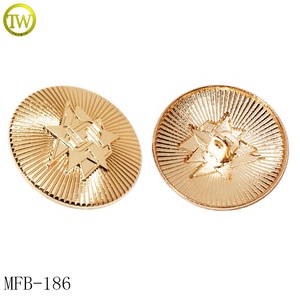 Giacca su misura bottoni occidentali placcato oro goffrato logo borchie in metallo cucito con gambo bottoni <span class=keywords><strong>per</strong></span> <span class=keywords><strong>cappotto</strong></span> - Product Image 1