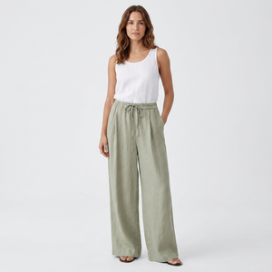 Pantalones de Pierna Recta con Logotipo Personalizado para Mujer, para Verano, Producto de Fábrica OEM/ODM, Venta al Por Mayor - Product Image 1