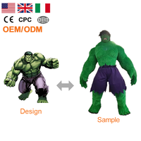 Costume de mascotte gonflable Hulk géant vert personnalisé pour la promotion d'événements, grandes marionnettes de mascotte pour événements
