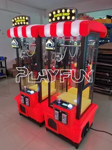 Playfun Super Shop Mini Crane Claw Machine, giocattolo da gioco a gettoni, macchina a presa, nuova vendita calda