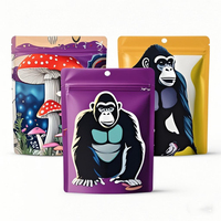 Sachet Doypack Mylar jetable à fermeture éclair Yapai, résistant aux enfants, 3,5g 7g, finition mate, toucher doux, personnalisable pour chewing-gum et gelée