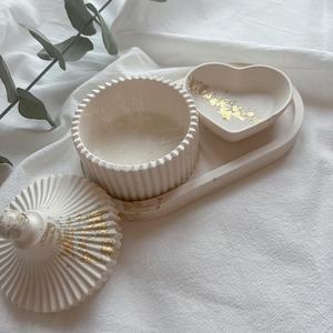 4-टुकड़ा बड़े ट्रे vase भंडारण राल कास्टिंग मोल्ड सेट कमल सिलिकॉन मोल्ड घर सजावट और केक उपकरणों के लिए - Product Image 4