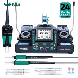 Station de soudage de précision YIHUA 982D-III avec pince à épiler et fer à souder C210 pour réparation de composants micro SMT SMD avec fonction automatique W286 - Product Image 1