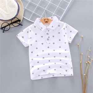Chemises polo blanches pour enfants, vêtements formels d'été, style tendance pour les petits garçons - Product Image 1