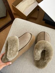 Bottes de neige chaudes pour hommes et femmes, chaussures d'extérieur, fabricants de tissus pour le dessus des chaussures, vente en gros et personnalisation, pantoufles d'hiver en laine - Product Image 5