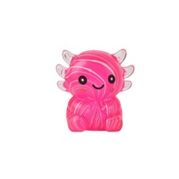 Mini jouet souple en forme d'axolotl marbré, jouet à presser anti-stress, jouet de décompression, nouveauté pour enfants
