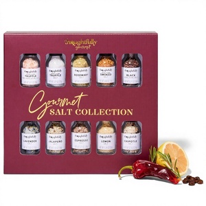Coffret Cadeau <span class=keywords><strong>de</strong></span> Sels d'Assaisonnement Gourmands et Artisanaux - 10 Bouteilles en Verre - Saveurs Variées : Sel Rose Fumé à la <span class=keywords><strong>Truffe</strong></span>, <span class=keywords><strong>Poudre</strong></span> <span class=keywords><strong>de</strong></span> Sel Rose - Product Image 1