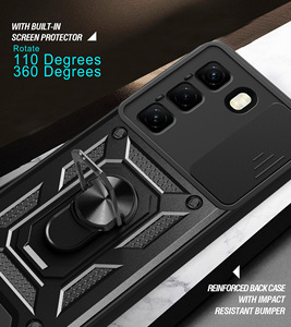 Funda Protectora para Teléfono GSCASE con Diseño de Armadura a Prueba de Golpes para Infinix Note 50 Pro+ 5G y 50X 5G, Soporte Magnético, Ventana Deslizante para la Lente - Product Image 6