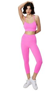 Leggings Capri de Cintura Alta sin Costura Delantera <span class=keywords><strong>para</strong></span> Mujer, <span class=keywords><strong>para</strong></span> Yoga, Gimnasio y Entrenamiento - Product Image 3