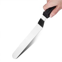 Spatule à gâteau angulaire en acier inoxydable de 10 pouces, couteau à palette écologique pour lisser la crème, outils de décoration de gâteaux et de pâtisserie