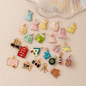 Miniaturas de Arte Pintado a Mano de la Colección Manna Enamel Princess Dress, Dijes de Joyería Hechos a Mano para Accesorios de Moda - Product Image 2