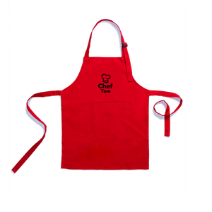 Delantales de Cocina Personalizados al por Mayor con Logotipo Personalizado, de Poliéster Rojo, para Chefs, Cafeterías, Restaurantes, para Niños y Adultos - Product Image 2