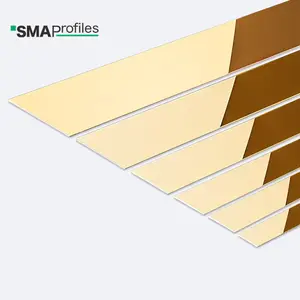 SMAProfiles ขายส่งสแตนเลสแถบแบนตกแต่งโลหะฝังแถบสำหรับตกแต่งผนังและเฟอร์นิเจอร์