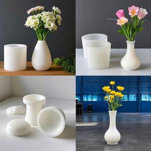 Silicone Vase Molds Set of 4 Irregular Shapes Non-Toxic <b>Resin</b> Casting Mold for DIY Craft Projects - Product Image 3