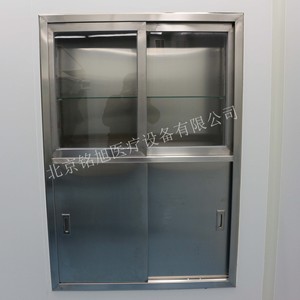 Stainless Steel Sliding Door Cabinet 2 Door Hospital Storage Cabinet With <b>Drawers</b> Durable Metal Construction C11 Model - Product Image 1