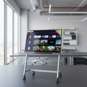 Android 14 Portable White Smart <b>TV</b> 21.5" & 24 Inch 4K Touch Screen MTK8778 6GB 128GB 15000mAh <b>LED</b> <b>Backlight</b> Large Interactive - Product Image 3