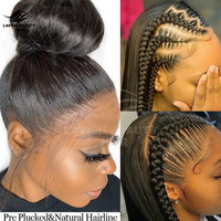 Perruques Lace Front Cheveux Humains Vierges Transparentes Invisibles 13x4 Lisses Soyeux Pré-Pluckées Cheveux Brésiliens Longs pour Femmes