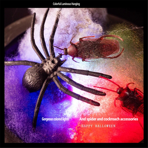 Nouveautés : Décoration d'Halloween Lumineuse et Colorée, Suspension en forme de <span class=keywords><strong>Chaudron</strong></span> <span class=keywords><strong>Magique</strong></span> et de Toile d'araignée pour Cour, Activée par le Son - Product Image 6
