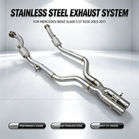 OEM Edelstahl 304 Downpipe Vorderrohr Auspuffrohre für Mercedes-Benz SL600 5.5T R230 2003-2011 Reduziert Erheblich den Auspuff-Gegendruck