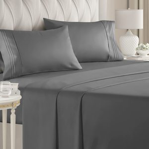 Sábana textil para el hogar, ropa de cama 100% de poliéster, Color sólido, excelente calidad - Product Image 1
