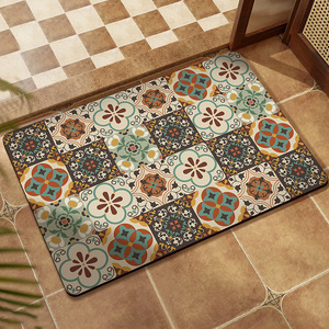 Tapis de salle de bain à motifs de style américain Cangming, en terre de diatomée, lavable, antidérapant, tapis de bain commercial - Product Image 2