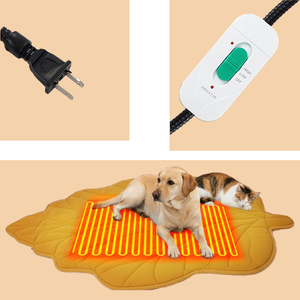 SUREWALHOME Maple-Leaf Shaped Pet <strong>Mat</strong>, <strong>Heating</strong> Warm Bed Pad Cat Floor Cover <strong>Mat</strong> Waterproof Dog Blanket Pad for <strong>Puppy</strong> and Cat - Product Image 2