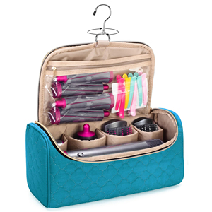 Sac de rangement pour fer à friser et sèche-cheveux, grande capacité, imperméable, résistant à l'usure, en PU - Product Image 1