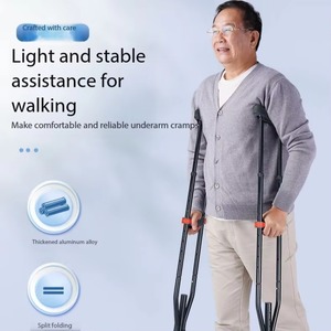 Factory Wholesale Foldable Post Surgery Rehab Underarm Crutches for Medical Rehabilitation - Product Image 5