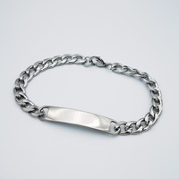 Bracelet long personnalisé pour homme en acier inoxydable, réglable, avec nom gravé, cadeau de fête