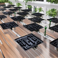 MEGO Équipement d'irrigation pour jardin et maison, plateaux de drainage en plastique PP de 15,5 et 22 pouces, supports de plantes, plateaux pour pots, trou de drainage, grand pot