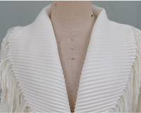 Ensemble Plissé Élégant Miyake pour Femmes Grandes Tailles avec Col en V et Franges – Nouveauté Couleur Unie Tempérée pour Bureau et Tenue Décontractée