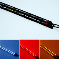 Barre lumineuse d'urgence LED SOS de qualité militaire IP67, 12V, tricolore rouge/ambre, pour le sauvetage en tout-terrain et maritime à distance