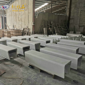 Nouvelles bances en béton UHPC Magic Stone personnalisables pour l'aménagement extérieur des parcs, blocs creux blancs, gris, jaunes - Product Image 3