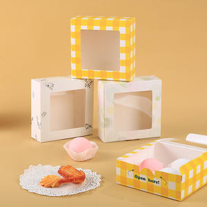 Boîtes à Cupcakes Transparentes Personnalisées Boîte Cadeau Dessert Premium Boîtes d'Emballage Biodégradables Windows pour Cupcake <span class=keywords><strong>Cookies</strong></span> - Product Image 1
