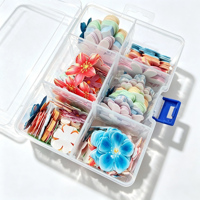 Boîte de rangement en papier gaufré pour fournitures de pâtisserie en vrac, motifs floraux, vente en gros, directement de l'usine, approvisionnement OEM, en stock, décoration de gâteaux