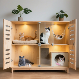 OEM ODM Custom Blech bearbeitung Pet Stuff <span class=keywords><strong>Cat</strong></span> House Lüftungs gitter - Product Image 5