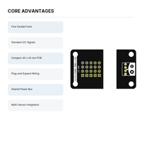 Carte d'extension Hub I2C à cinq ports, module de connecteur de capteur parallèle SDA SCL pour projets multi-appareils Arduino