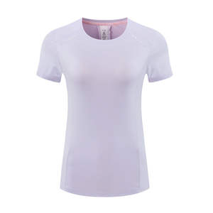 夏の女性用アウトドア通気性ランニングスポーツTシャツ速乾性4方向ストレッチクルーネック伸縮性半袖スキニー - Product Image 6