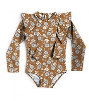 Fábrica de trajes de baño de China, traje de baño negro femenino, traje de neopreno de surfista, manga larga, corte alto, cremallera en la espalda, hombros, volantes, traje de baño