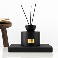 Bouteille diffuseur de parfum en verre vide à base épaisse, col court, 50ml, 130ml, 500ml, personnalisable avec logo, emballage pour parfum