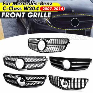 กระจังหน้ารถยนต์ W204 สำหรับ Mercedes Benz C Class W204 C180 C200 C300 C350 ปี 2007-2014 กระจังหน้ากันชนหน้าแบบ Racing - Product Image 1